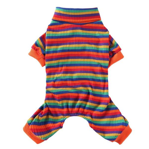 dog apparel pet cat rainbow stripes high collar four-legged clothes home pajamas soft comfortable breathable durable wear-resistant
dog apparel pet cat rainbow stripes high collar four-legged clothes home pajamas soft comfortable breathable durable wear-resistant