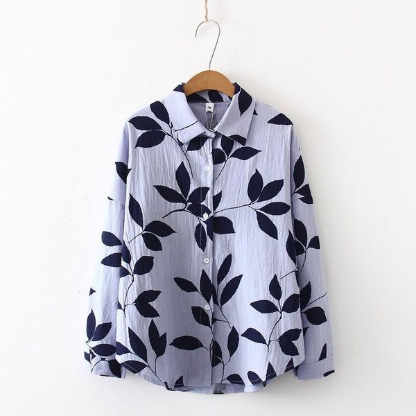 spring and autumn hong kong wind leaf pattern morning shirt women's long sleeve loose korean print women blouses & shirts, White
spring and autumn hong kong wind leaf pattern morning shirt women's long sleeve loose korean print women blouses & shirts, White