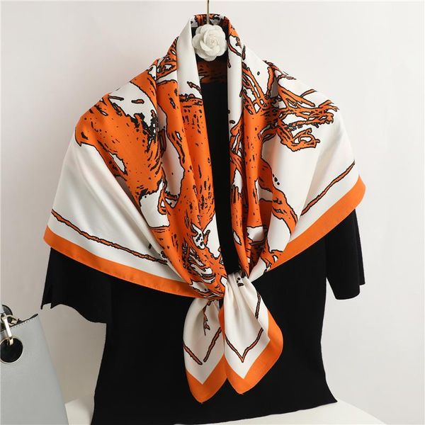 scarves 2021 twill silk hijab neckerchief female headband square scarf headscarf shawl print foulard for ladies hair wrap women bandana, Blue;gray
scarves 2021 twill silk hijab neckerchief female headband square scarf headscarf shawl print foulard for ladies hair wrap women bandana, Blue;gray