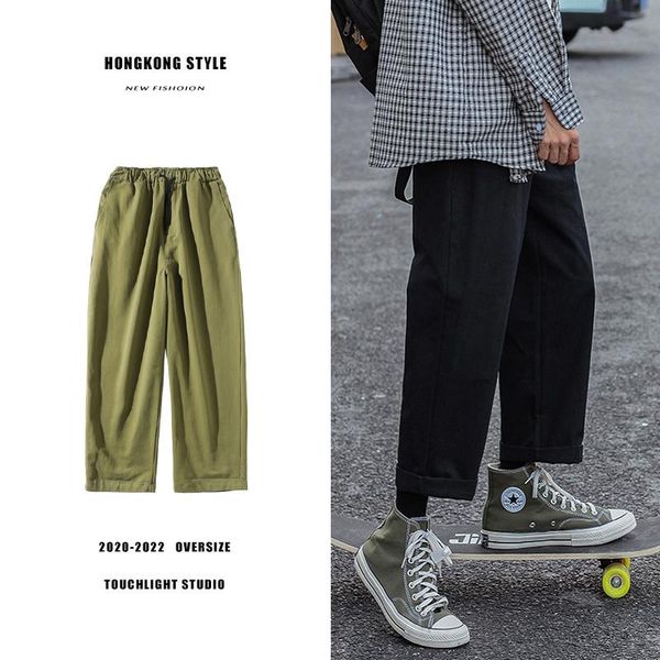 drawstring cotton casual pants men's fashion solid color straight men streetwear wild loose hip hop trousers mens m-3xl, Black
drawstring cotton casual pants men's fashion solid color straight men streetwear wild loose hip hop trousers mens m-3xl, Black