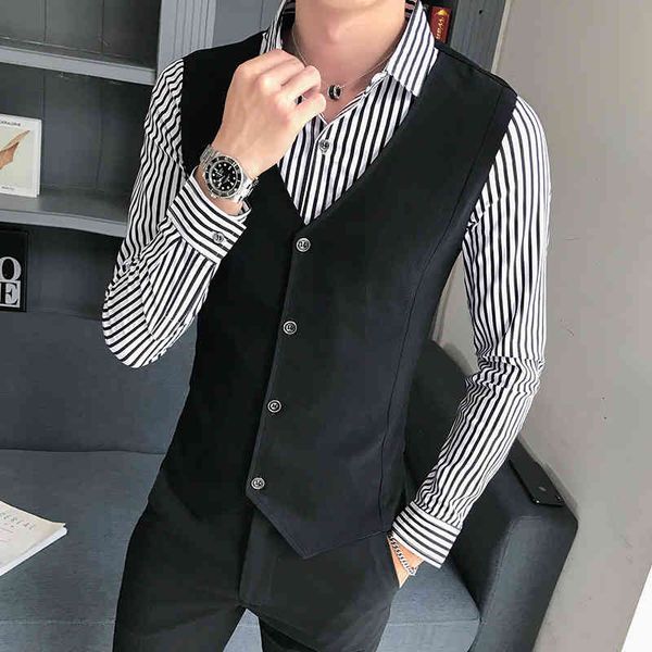 t shirts spring 2021 fake-2pieces striped for men's clothing long casual sleeve homme plus size 5xl-m hqkb, White;black
t shirts spring 2021 fake-2pieces striped for men's clothing long casual sleeve homme plus size 5xl-m hqkb, White;black