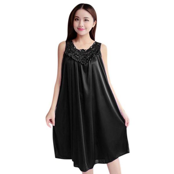 women's sleepwear women ice silk cool lingerie comfortable backless nightgown underwear adjustable lace night dress, Black;red
women's sleepwear women ice silk cool lingerie comfortable backless nightgown underwear adjustable lace night dress, Black;red
