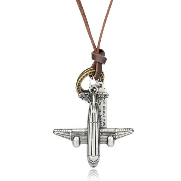pendant necklaces niuyitid necklace & pendants vintage aircraft plane charm jewelry for men women brown leather rope long chain bijou gift, Silver
pendant necklaces niuyitid necklace & pendants vintage aircraft plane charm jewelry for men women brown leather rope long chain bijou gift, Silver