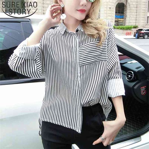 autumn fashion women striped blouses long sleeve turn-down collar casual loose shirts 6138 50 210506, White
autumn fashion women striped blouses long sleeve turn-down collar casual loose shirts 6138 50 210506, White