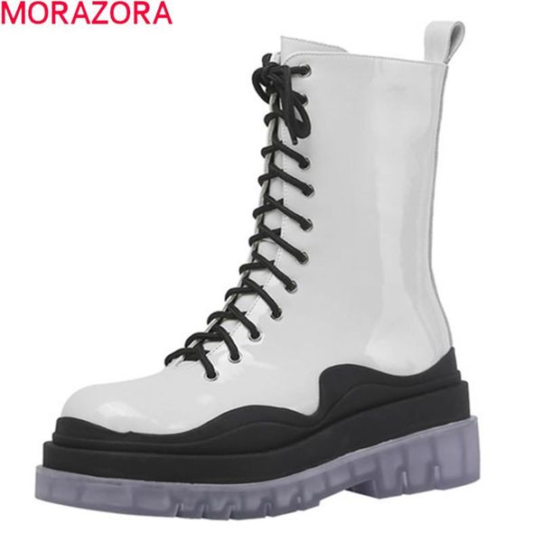 boots morazora 2021 arrival ankle women genuine leather fashion lace up mixed colors ladies shoes rice white, Black
boots morazora 2021 arrival ankle women genuine leather fashion lace up mixed colors ladies shoes rice white, Black