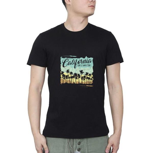men's t-shirts california surf sand sun t-shirt streetwear o neck casual summer, White;black
men's t-shirts california surf sand sun t-shirt streetwear o neck casual summer, White;black