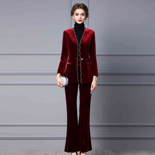women's two piece pants zhili women's fashion suit, western fashion, golden velvet suit coat + high waist micro pants winter style, White
women's two piece pants zhili women's fashion suit, western fashion, golden velvet suit coat + high waist micro pants winter style, White