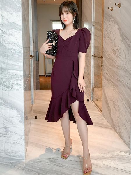 casual dresses vintage bubble sleeve ruffle dress for women 2021 summer, Black;gray
casual dresses vintage bubble sleeve ruffle dress for women 2021 summer, Black;gray
