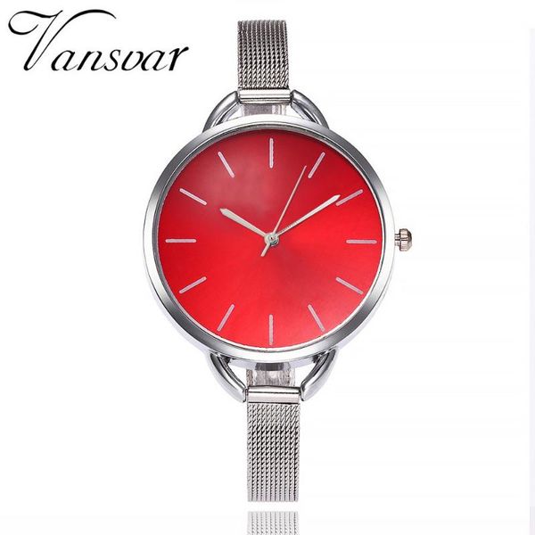 wristwatches vansvar fashion and casual women's quartz wrist watches simple stainless steel bracelet big dial analog ladies xb40, Slivery;brown
wristwatches vansvar fashion and casual women's quartz wrist watches simple stainless steel bracelet big dial analog ladies xb40, Slivery;brown