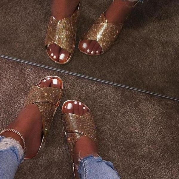 slippers spring/summer 2021 women cross flat bottom rhinestones outdoor fashion all-match durable beach home non-slip sandals, Black
slippers spring/summer 2021 women cross flat bottom rhinestones outdoor fashion all-match durable beach home non-slip sandals, Black
