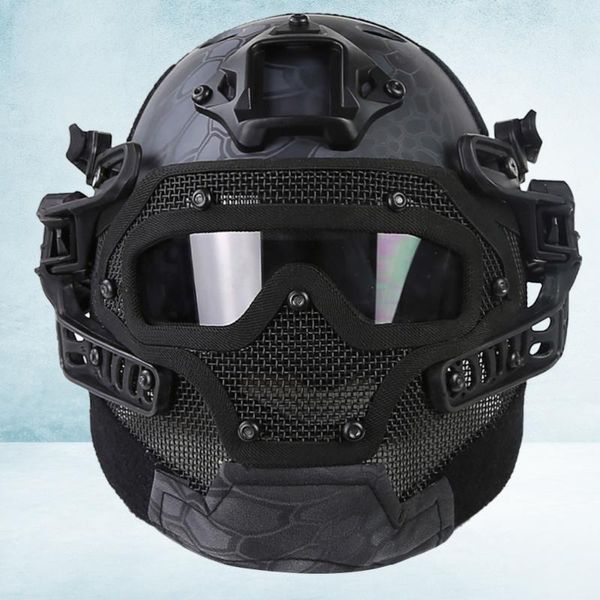 cycling helmets style safety helmet with mask carbon steel outdoor for paintball - black snake pattern
cycling helmets style safety helmet with mask carbon steel outdoor for paintball - black snake pattern