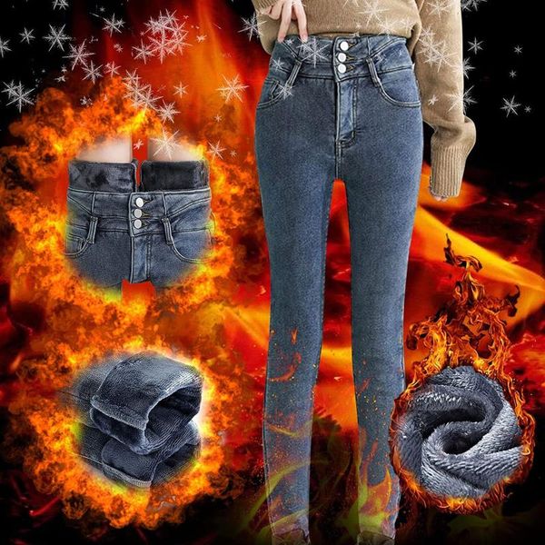 women's jeans 2021 winter thick warm trousers streetwear pencil pants skinny femme mom denim high waist cashmere, Blue
women's jeans 2021 winter thick warm trousers streetwear pencil pants skinny femme mom denim high waist cashmere, Blue
