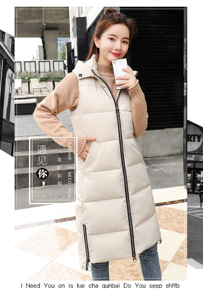 autumn winter vest women waistcoat female sleeveless jacket hood warm long outwear colete feminino plus size, Black;white
autumn winter vest women waistcoat female sleeveless jacket hood warm long outwear colete feminino plus size, Black;white