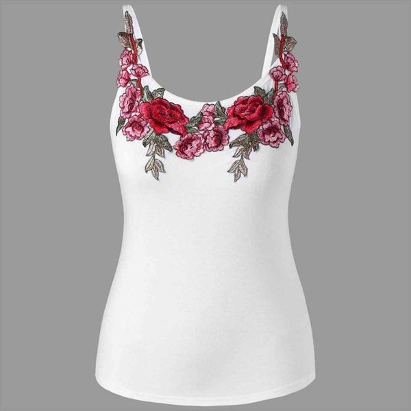 plus size rose embroidery womens cami fashion floral summer female solid color camisole spaghetti strap tanks woman, White
plus size rose embroidery womens cami fashion floral summer female solid color camisole spaghetti strap tanks woman, White