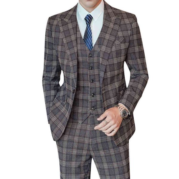 men's suits & blazers casual suit, 3-piece set. jacket, vest and trousers, plaid design, bridegroom's wedding, White;black
men's suits & blazers casual suit, 3-piece set. jacket, vest and trousers, plaid design, bridegroom's wedding, White;black