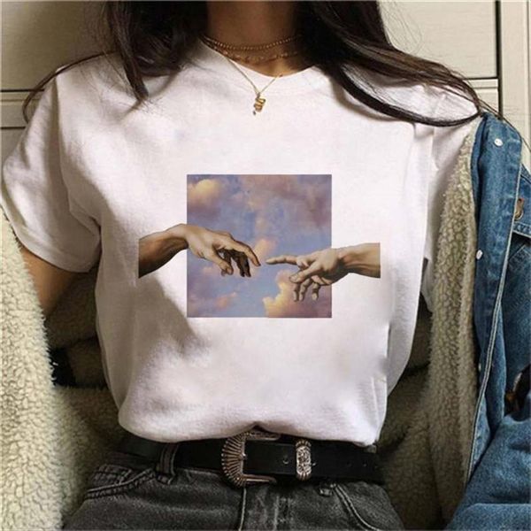 michelangelo funny cartoon grunge women t shirt aesthetic hand print graphic oversized casual tees female, White
michelangelo funny cartoon grunge women t shirt aesthetic hand print graphic oversized casual tees female, White