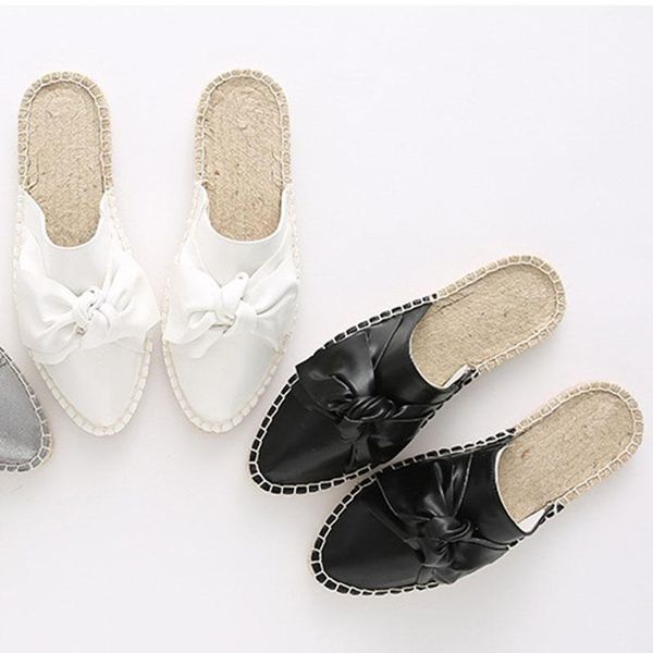 bow-knot knitted mules women pointed toe flat slides flipflops ladies fisherman shoes sewing cover slippers 36-41, Black
bow-knot knitted mules women pointed toe flat slides flipflops ladies fisherman shoes sewing cover slippers 36-41, Black