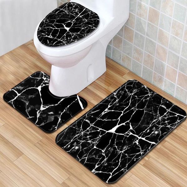 marble black texture bathroom floor mats, non-slip toilet mat three-piece suit (pictures can be customized) shower bath mats
marble black texture bathroom floor mats, non-slip toilet mat three-piece suit (pictures can be customized) shower bath mats