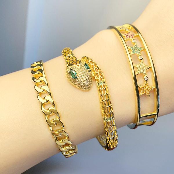 charm bracelets boho fashion multilevel open for women vintage geometric gold snake eagle crystal jewelry gift, Golden;silver
charm bracelets boho fashion multilevel open for women vintage geometric gold snake eagle crystal jewelry gift, Golden;silver