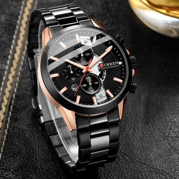 wristwatches curren man watches modern quartz stainless steel chronograph clock fashion casual for male, Slivery;brown
wristwatches curren man watches modern quartz stainless steel chronograph clock fashion casual for male, Slivery;brown