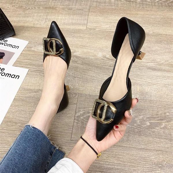 closed toe sandals women's middle heel fine hollow 2021 shoes pointed bag fairy style high heels dress, Black
closed toe sandals women's middle heel fine hollow 2021 shoes pointed bag fairy style high heels dress, Black
