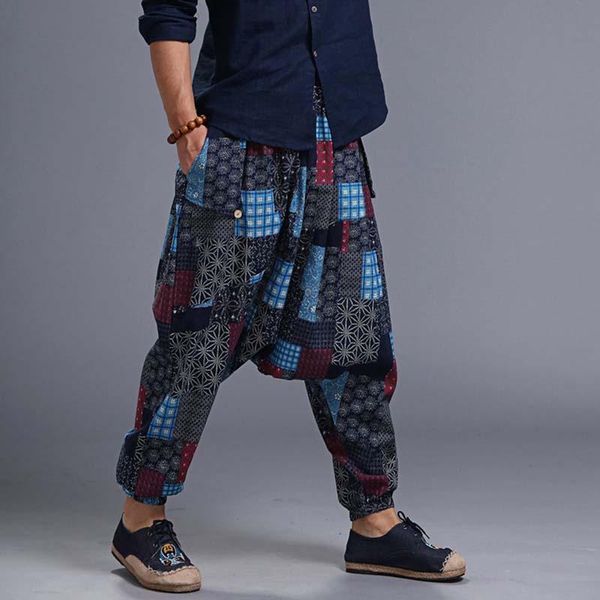 men's pants men casual summer floral printing cotton linen hip hop harem mens fashion loose soft trousers elastic mid waist, Black
men's pants men casual summer floral printing cotton linen hip hop harem mens fashion loose soft trousers elastic mid waist, Black