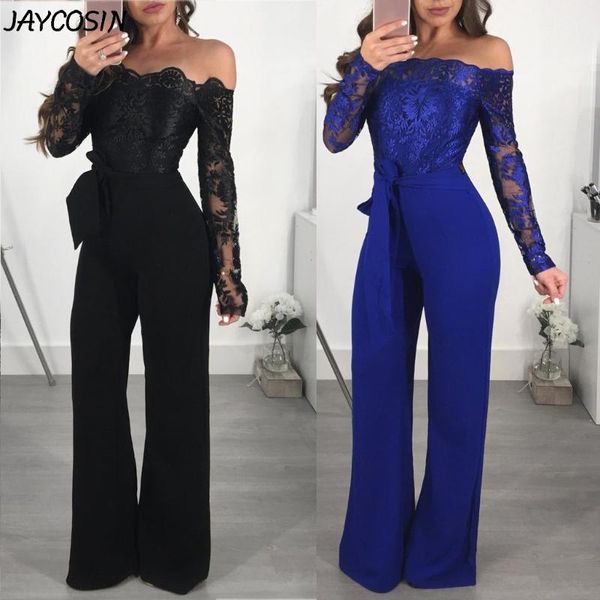 women's jumpsuits & rompers jaycosin womens jumpsuit solid lace off shoulder fashion long sleeve ladies up playsuit wide leg romper n28, Black;white
women's jumpsuits & rompers jaycosin womens jumpsuit solid lace off shoulder fashion long sleeve ladies up playsuit wide leg romper n28, Black;white