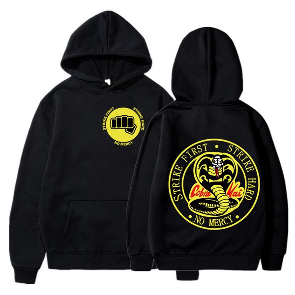 2022 cobra kai karate kid strike hard strike first no mercy hoodies long-sleeved fashion men hoodie sweatshirt, Black
2022 cobra kai karate kid strike hard strike first no mercy hoodies long-sleeved fashion men hoodie sweatshirt, Black