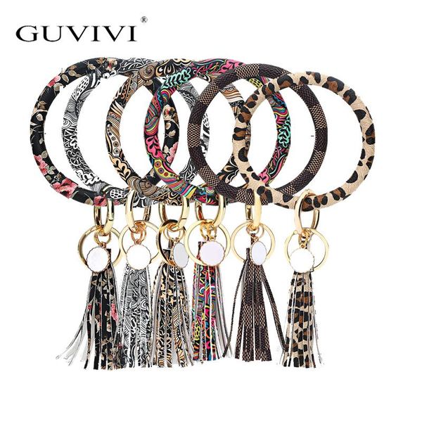 trendy wristlet keychain for women pu leather o key ring chain colorful custom circle pompom tassel keychains gift, Silver
trendy wristlet keychain for women pu leather o key ring chain colorful custom circle pompom tassel keychains gift, Silver
