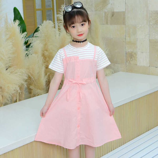 dress girls summer 2021 new child casual fake two-piece patchwork dress elegant striped short sleeve princess dress girl clothes, Red;yellow
dress girls summer 2021 new child casual fake two-piece patchwork dress elegant striped short sleeve princess dress girl clothes, Red;yellow