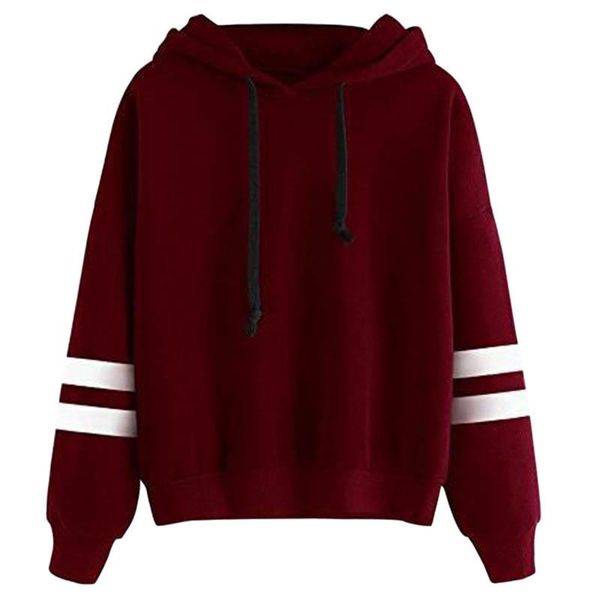 women's hoodies & sweatshirts fashion autumn winter women sweatshirt with hat drawstring long sleeve striped splicing lady girls pullov, Black
women's hoodies & sweatshirts fashion autumn winter women sweatshirt with hat drawstring long sleeve striped splicing lady girls pullov, Black