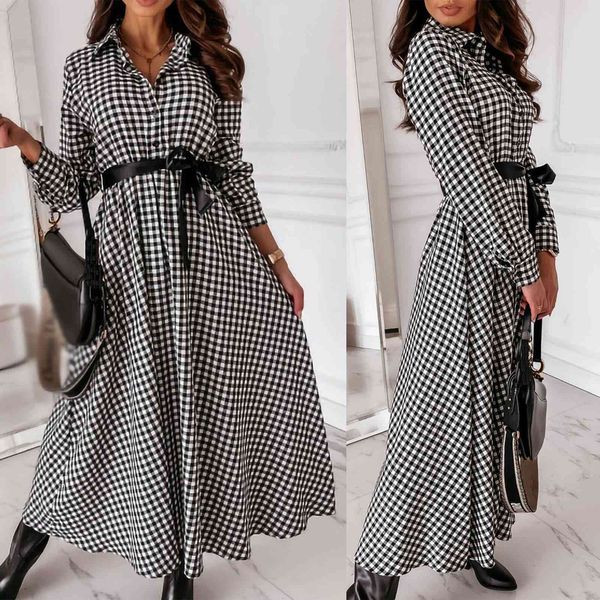 s xl women dress autumn winter with big swing at waist long sleeve small bow silk belt robe de noel, Black;gray
s xl women dress autumn winter with big swing at waist long sleeve small bow silk belt robe de noel, Black;gray
