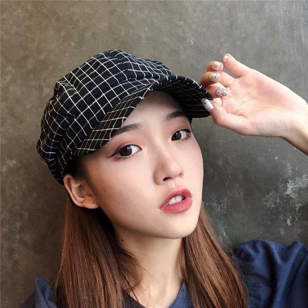stingy brim hats foux sboy caps women summer autumn spring plaid thin adjustable rope octagonal baker boy painter hat japanese style, Blue;gray
stingy brim hats foux sboy caps women summer autumn spring plaid thin adjustable rope octagonal baker boy painter hat japanese style, Blue;gray