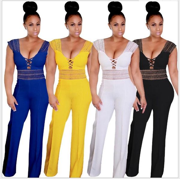 women's jumpsuits & rompers solid one piece hollow out lace bodysuit nightclub wide leg overalls womens jumpsuit, Black;white
women's jumpsuits & rompers solid one piece hollow out lace bodysuit nightclub wide leg overalls womens jumpsuit, Black;white
