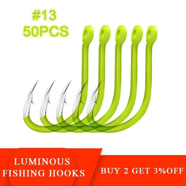 fishing hooks 50pcs luminous carbon steel glow in night accessories pesca fishhooks
fishing hooks 50pcs luminous carbon steel glow in night accessories pesca fishhooks
