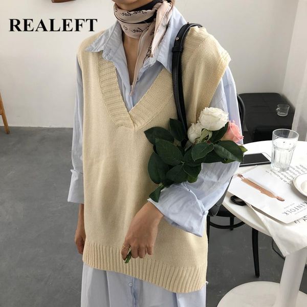 women's vests realeft 2021 sleeveless knitting vest for lady elegant fashionable solid color casual loose knitwear sweaters, Black;white
women's vests realeft 2021 sleeveless knitting vest for lady elegant fashionable solid color casual loose knitwear sweaters, Black;white