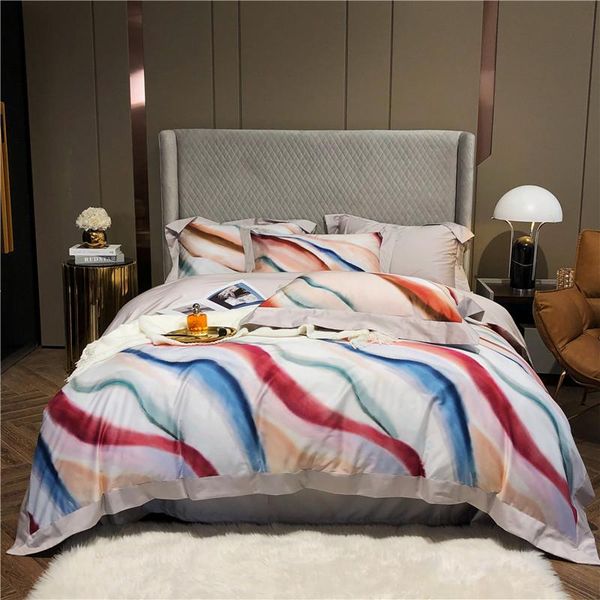 modern style rainbow colors digital printing cotton bedding set satin duvet cover bed linen pillowcases home textile sets
modern style rainbow colors digital printing cotton bedding set satin duvet cover bed linen pillowcases home textile sets