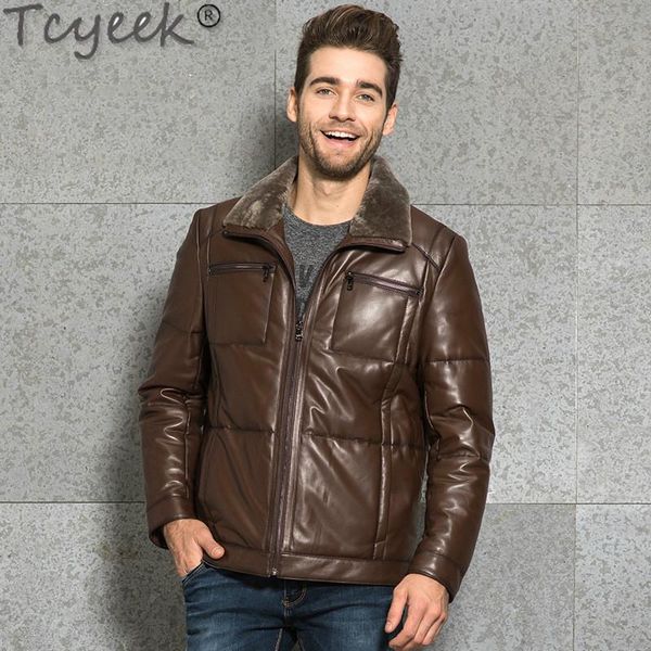 men's leather & faux tcyeekgenuine jacket men 2021 real sheepskin coat mens slim warm duck down plus size chaqueta cuero hombre 3358 47, Black
men's leather & faux tcyeekgenuine jacket men 2021 real sheepskin coat mens slim warm duck down plus size chaqueta cuero hombre 3358 47, Black