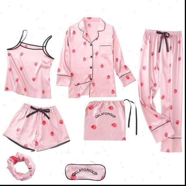 7pcs strap amp pants women sleepwear pajamas suit soft print flower nightwear sleep set casual bathrobe lougne home, Black;red
7pcs strap amp pants women sleepwear pajamas suit soft print flower nightwear sleep set casual bathrobe lougne home, Black;red
