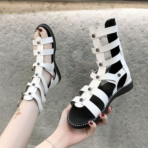 sandals women's fashion rivet summer girls casual leather flat women shoes sandles lolita, Black
sandals women's fashion rivet summer girls casual leather flat women shoes sandles lolita, Black