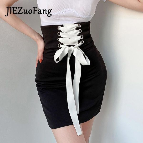 skirts jiezuofang high waist black short skirt chic for women white shoelace summer punk gothic style mini pencil 2021
skirts jiezuofang high waist black short skirt chic for women white shoelace summer punk gothic style mini pencil 2021