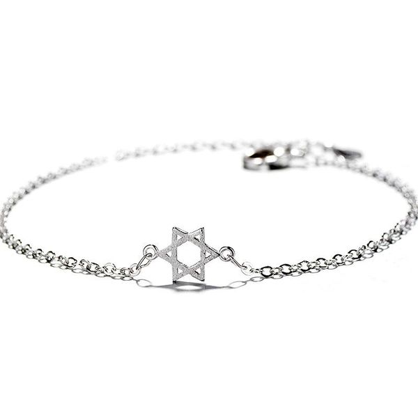 star six stars wishing lucky bracelet brushed hexagon hand ornament link, chain, Black
star six stars wishing lucky bracelet brushed hexagon hand ornament link, chain, Black