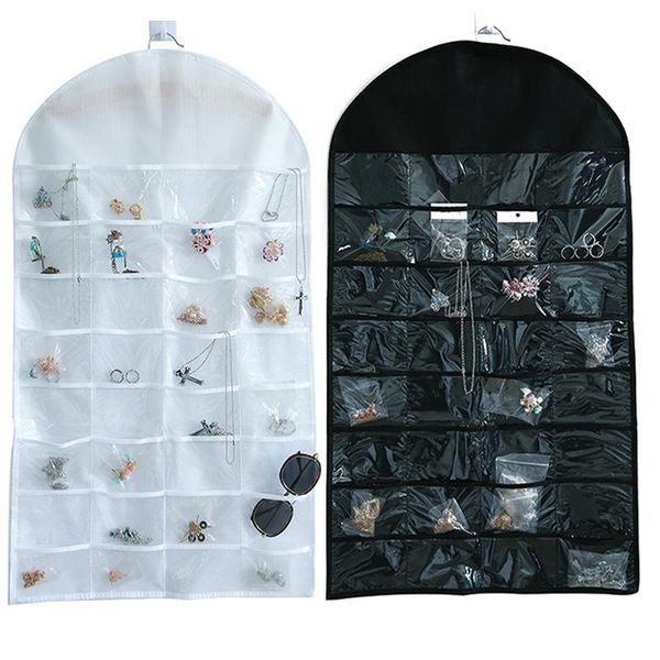 pockets jewelry organizer hanging bag earrings necklace display holder dual sided storage pouch boxes & bins
pockets jewelry organizer hanging bag earrings necklace display holder dual sided storage pouch boxes & bins
