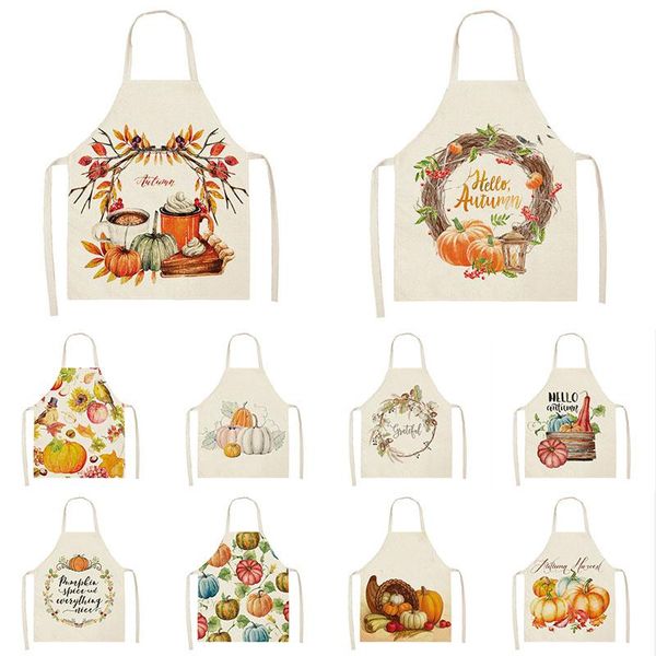 aprons autumn pumpkin pattern kitchen apron 53x65cm for woman sleeveless cotton linen cooking home cleaning tools
aprons autumn pumpkin pattern kitchen apron 53x65cm for woman sleeveless cotton linen cooking home cleaning tools
