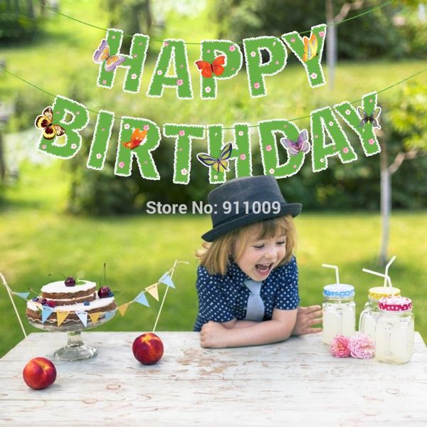 butterfly green grassland happy birthday banners kids party decoration hanging bunting baby shower supplies ba140
butterfly green grassland happy birthday banners kids party decoration hanging bunting baby shower supplies ba140
