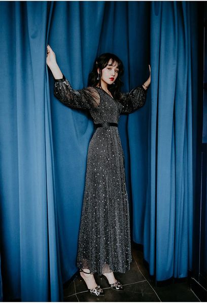 casual dresses explosions leisure spring autumn black long dress vintage slim waist sleeve swing maxi robe femme vestidos, Black;gray
casual dresses explosions leisure spring autumn black long dress vintage slim waist sleeve swing maxi robe femme vestidos, Black;gray