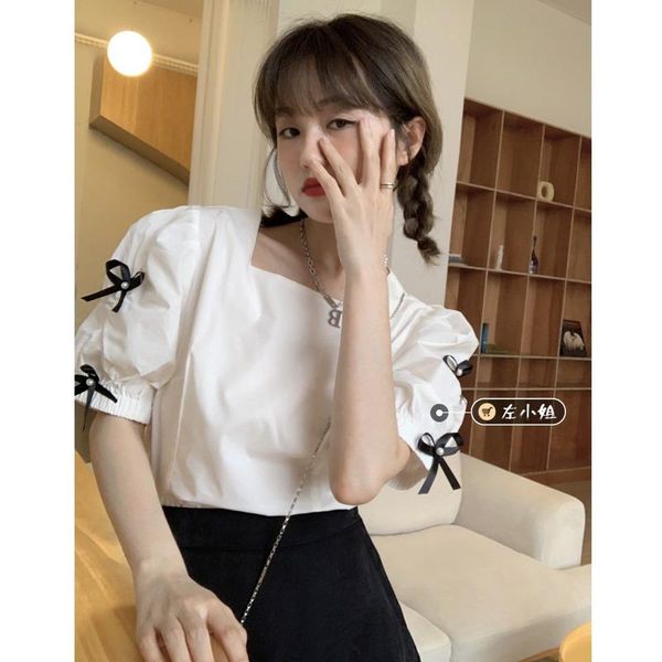 women's t-shirt fashion brand puff short sleeve white tees clothing summer korean sweet style causal ladies loose t shirts 2021
women's t-shirt fashion brand puff short sleeve white tees clothing summer korean sweet style causal ladies loose t shirts 2021