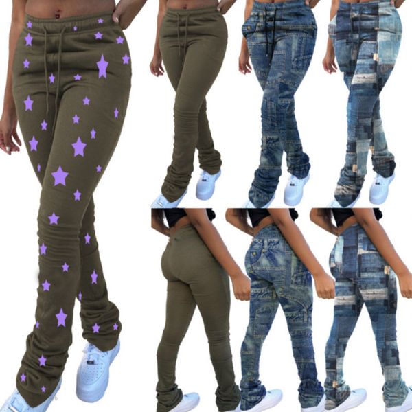 women's tracksuits women pants stacked sweatpants designer sports star printed casual drawstring trousers stack with pockets ladie, Gray
women's tracksuits women pants stacked sweatpants designer sports star printed casual drawstring trousers stack with pockets ladie, Gray