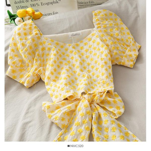women's blouses & shirts limiguyue korean summer sweet women blusas mujer v-neck daisy flower puff sleeve blouse slim waist bow bandage, White
women's blouses & shirts limiguyue korean summer sweet women blusas mujer v-neck daisy flower puff sleeve blouse slim waist bow bandage, White
