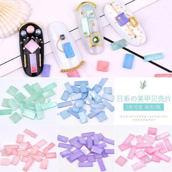 pcs japan style nail art decoration abalone slices square strip shell flakes colorful natural stone jewelry1, Silver;gold 
pcs japan style nail art decoration abalone slices square strip shell flakes colorful natural stone jewelry1, Silver;gold